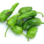 Pimientos de Padrón con maíz y cebolla