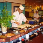 Juego en el bar de sushi 
