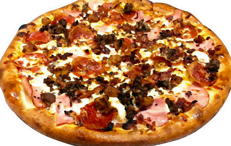 Receta pizza de carne, bacon y jamón york | La cocina de Bender