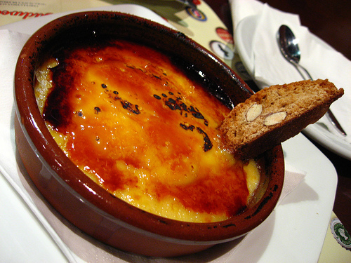 Crema catalana de huevo