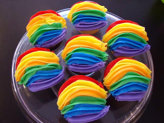 cupcake arcoiris