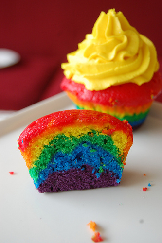 cupcakes arco iris