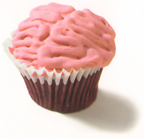 cupcake cerebro rosa