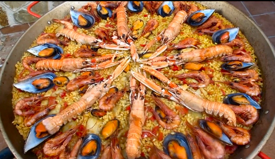 sencilla paella marisco