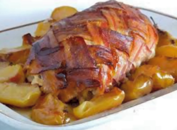 Receta, solomillo de cerdo relleno con queso y bacon