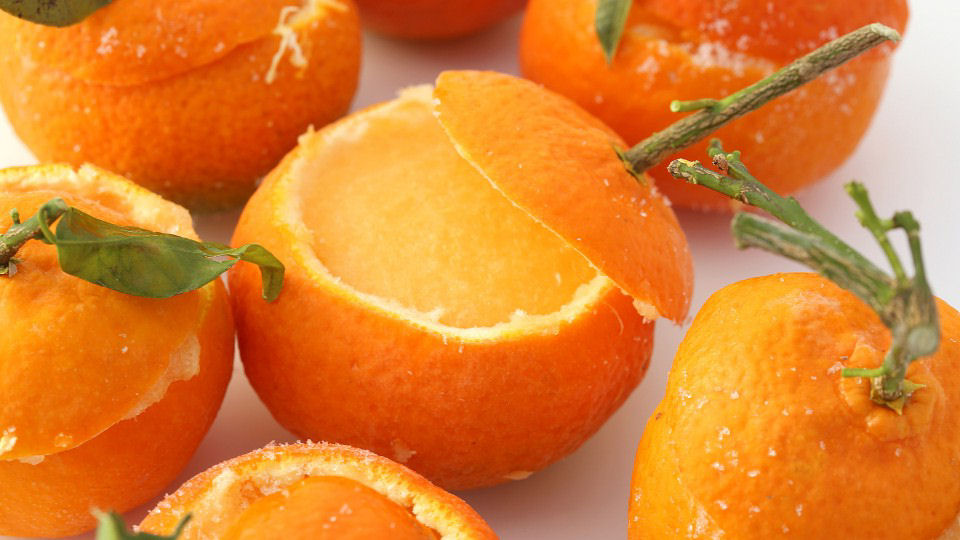 sorbete naranja cascara