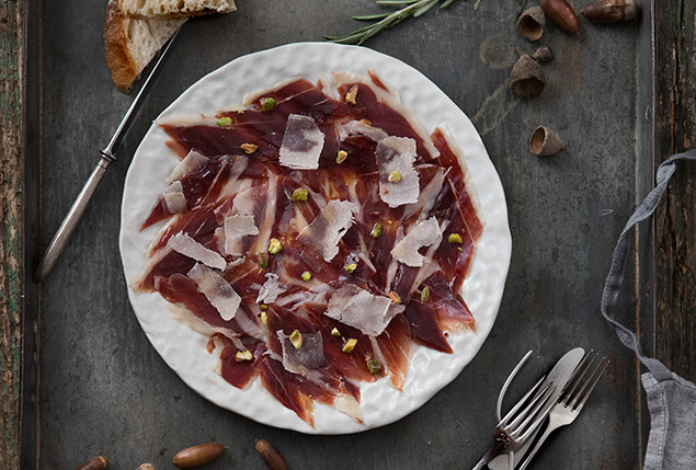 jamon iberico parmesano pistachos